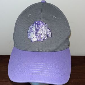Wow Chicago Blackhawks NHL CIBC Hockey Fights Cancer Baseball sloop hat cap osfa